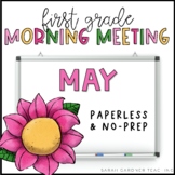 Morning Meeting for First Grade | May | Google Slides | Po