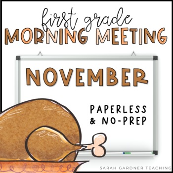 Preview of Morning Meeting for First Grade | November | Google Slides | PowerPoint