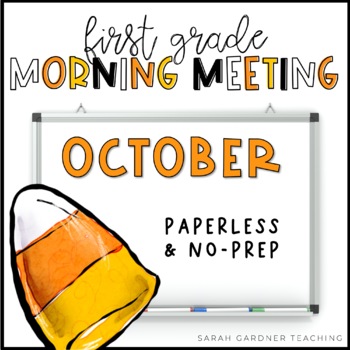 Preview of Morning Meeting for First Grade | October | Google Slides | PowerPoint
