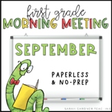 Morning Meeting for First Grade | September | Google Slide
