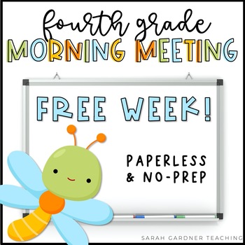 Preview of Morning Meeting for Fourth Grade | FREE WEEK! | Google Slides | PowerPoint