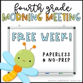 Morning Meeting for Fourth Grade | FREE WEEK! | Google Sli