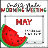 Morning Meeting for Fourth Grade | May | Google Slides | P