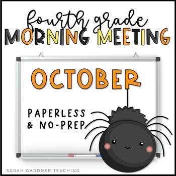 Preview of Morning Meeting for Fourth Grade | October | Google Slides | PowerPoint