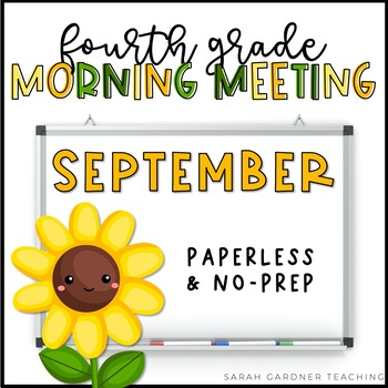 Preview of Morning Meeting for Fourth Grade | September | Google Slides | PowerPoint