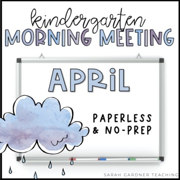 Preview of Morning Meeting for Kindergarten | April | Google Slides | PowerPoint