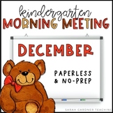 Morning Meeting for Kindergarten | December | Google Slide