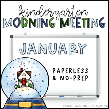 Preview of Morning Meeting for Kindergarten | January | Google Slides | PowerPoint