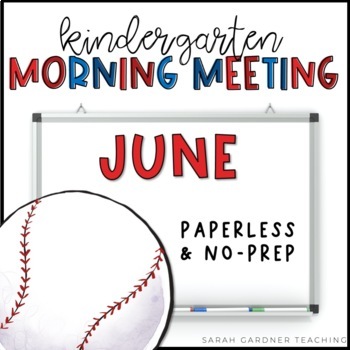 Preview of Morning Meeting for Kindergarten | June | Google Slides | PowerPoint