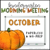 Morning Meeting for Kindergarten | October | Google Slides