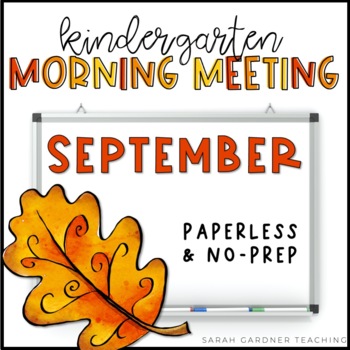 Preview of Morning Meeting for Kindergarten | September | Google Slides | PowerPoint