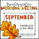 Morning Meeting for Kindergarten | September | Google Slid