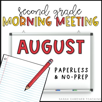 Preview of Morning Meeting for Second Grade | August | Google Slides | PowerPoint