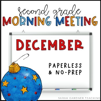 Preview of Morning Meeting for Second Grade | December | Google Slides | PowerPoint