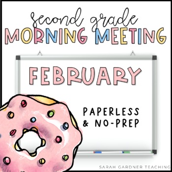Preview of Morning Meeting for Second Grade | February | Google Slides | PowerPoint