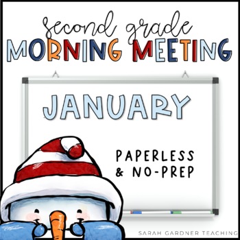 Preview of Morning Meeting for Second Grade | January | Google Slides | PowerPoint