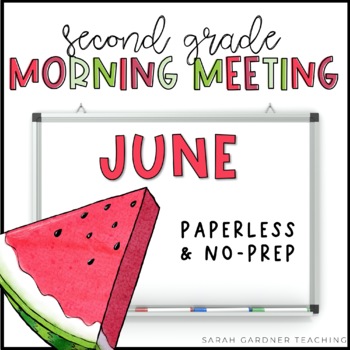 Preview of Morning Meeting for Second Grade | June | Google Slides | PowerPoint