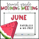 Morning Meeting for Second Grade | June | Google Slides | 