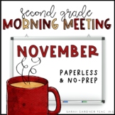 Morning Meeting for Second Grade | November | Google Slide