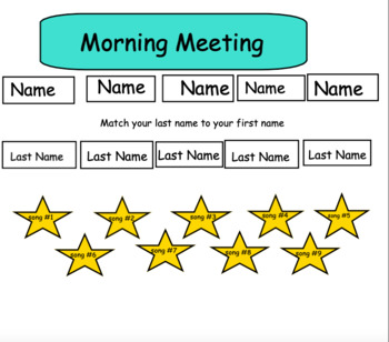 Preview of Morning Meeting for Smart Notebook (Spanish/English)