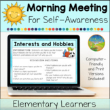Morning Meeting for SEL: Self-Awareness Skills - Elementar