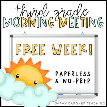 Preview of Morning Meeting for Third Grade | FREE WEEK! | Google Slides | PowerPoint