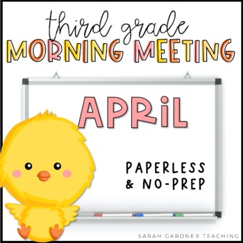 Preview of Morning Meeting for Third Grade | April | Google Slides | PowerPoint