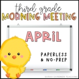 Morning Meeting for Third Grade | April | Google Slides | 