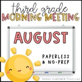 Morning Meeting for Third Grade | August | Google Slides |