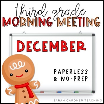 Preview of Morning Meeting for Third Grade | December | Google Slides | PowerPoint