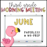 Morning Meeting for Third Grade | June | Google Slides | P