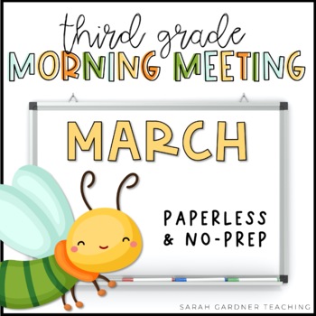 Preview of Morning Meeting for Third Grade | March | Google Slides | PowerPoint