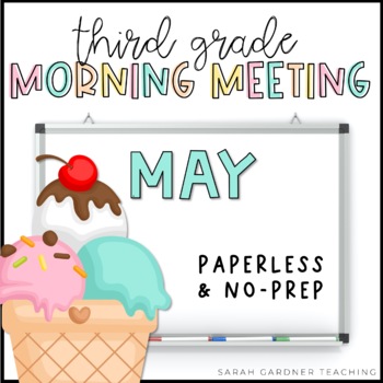 Preview of Morning Meeting for Third Grade | May | Google Slides | PowerPoint