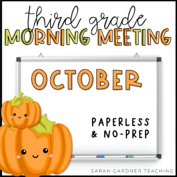Preview of Morning Meeting for Third Grade | October | Google Slides | PowerPoint