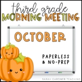 Morning Meeting for Third Grade | October | Google Slides 