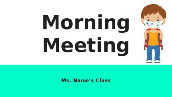 Preview of Morning Meeting PowerPoint in English and Spanish with Videos