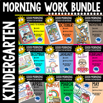 Preview of Kindergarten Morning Work - Interactive Notebooks (Full Year)