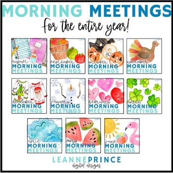 Preview of Morning Meeting Slides Bundle