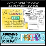 Morning Meetings Journal for Character Development | Socia