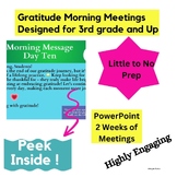 Morning Meetings: Responsive Classroom (CREW) Gratitude Po