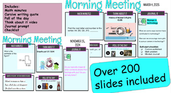 Preview of Morning Meetings September to June 2023-2024