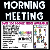 Morning Meetings Slides  - Morning Meetings Google Slides