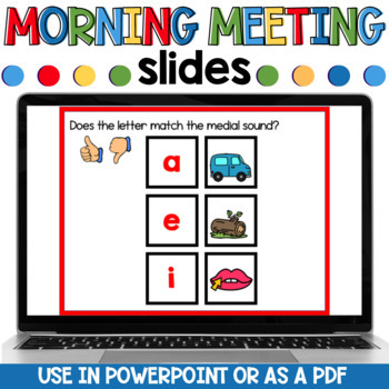 Preview of Morning Meetings Spiral Review All Year for Kindergarten