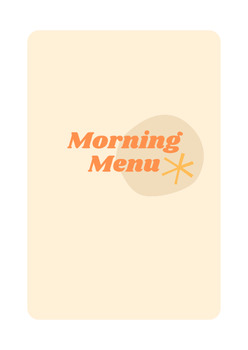 Preview of Morning Menu Cover Page
