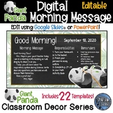 Morning Message Assignment Slides - Panda