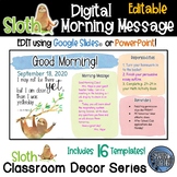 Morning Message Assignment Slides - Sloth
