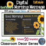 Morning Message Assignment Slides - Sunflower