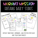 Morning Message Daily Slides w/ Space For Your Own Avatar 