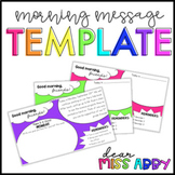 Morning Message Template - EDITABLE