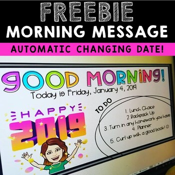 Preview of Morning Message Editable Slide